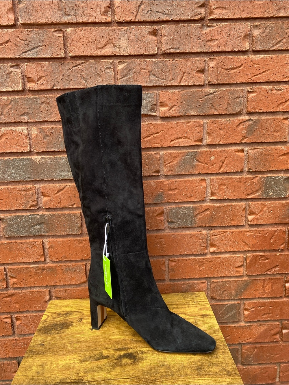 NWT Sam Edelman Black Knee-High Suede Boots 10